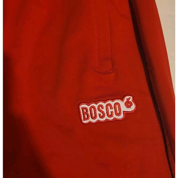 Bosco Sport Men's Athletic Pants Size Small Red Track Pants Drawstring - Picture 9 of 10